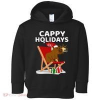 Cappy Holidays Christmas Capybara Funny Capybara Christmas Toddler Hoodie thumb 0