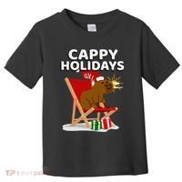 Cappy Holidays Christmas Capybara Funny Capybara Christmas Toddler T-Shirt thumb 0
