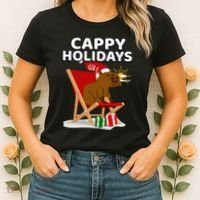 Cappy Holidays Christmas Capybara Funny Capybara Christmas Women's T-Shirt thumb 2