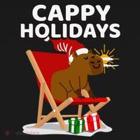 Cappy Holidays Christmas Capybara Funny Capybara Christmas Women's T-Shirt thumb 6