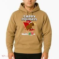 Cappy Holidays Christmas Capybara Funny Capybara Christmas Hoodie thumb 2