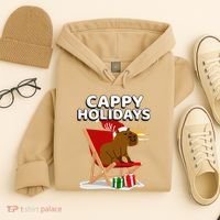 Cappy Holidays Christmas Capybara Funny Capybara Christmas Hoodie thumb 4