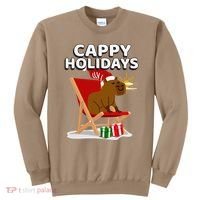 Cappy Holidays Christmas Capybara Funny Capybara Christmas Sweatshirt thumb 0