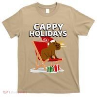 Cappy Holidays Christmas Capybara Funny Capybara Christmas T-Shirt thumb 0