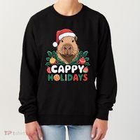 Cappy Holidays Capybara Christmas Women's Sweatshirt thumb 0