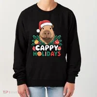 Cappy Holidays Capybara Christmas Women's Sweatshirt thumb 0