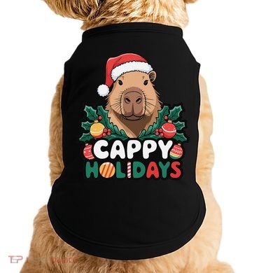 Cappy Holidays Capybara Christmas Doggie Tank