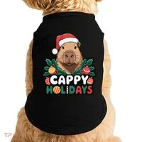 Cappy Holidays Capybara Christmas Doggie Tank thumb 0
