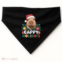 Cappy Holidays Capybara Christmas USA-Made Doggie Bandana thumb 0
