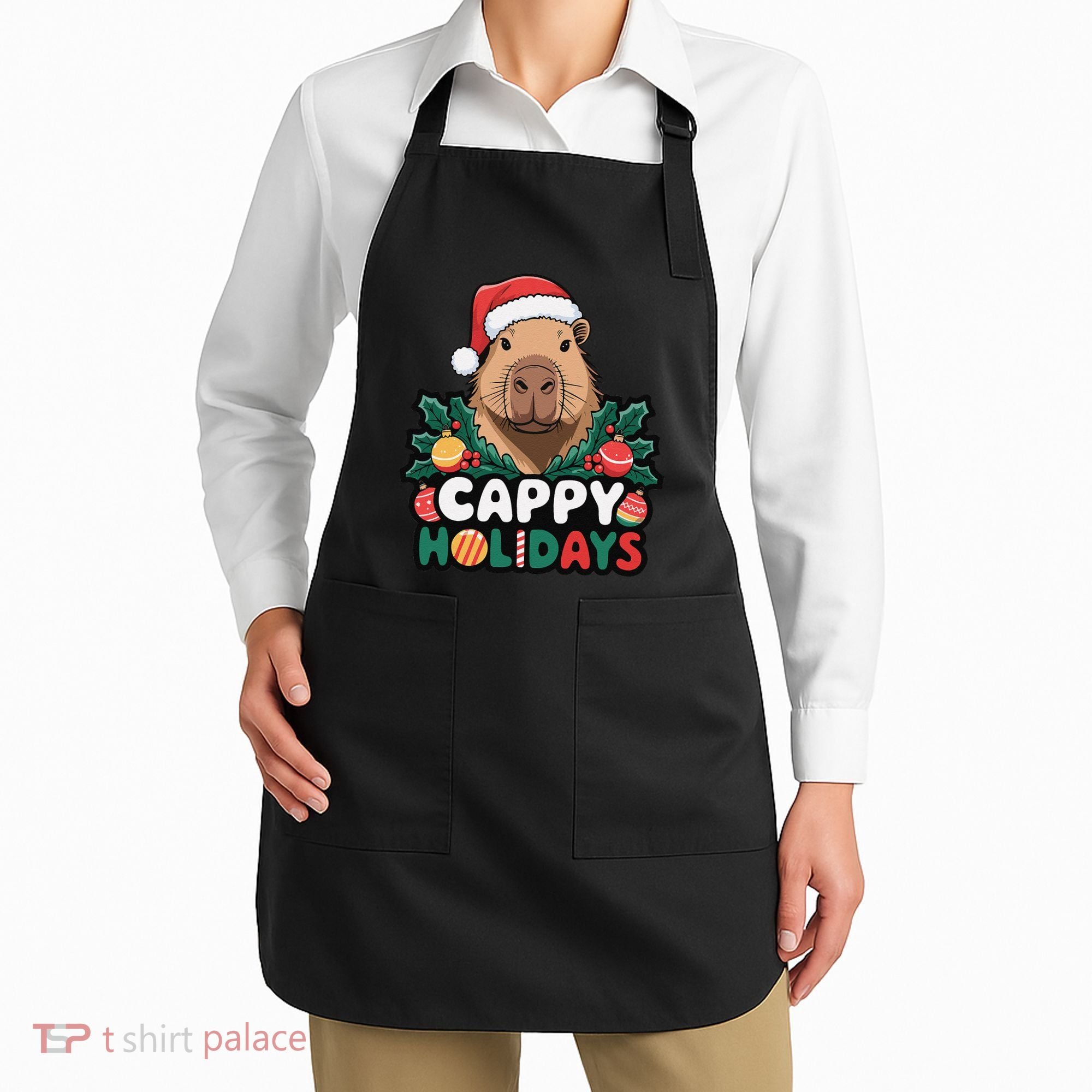 Cappy Holidays Capybara Christmas Apron