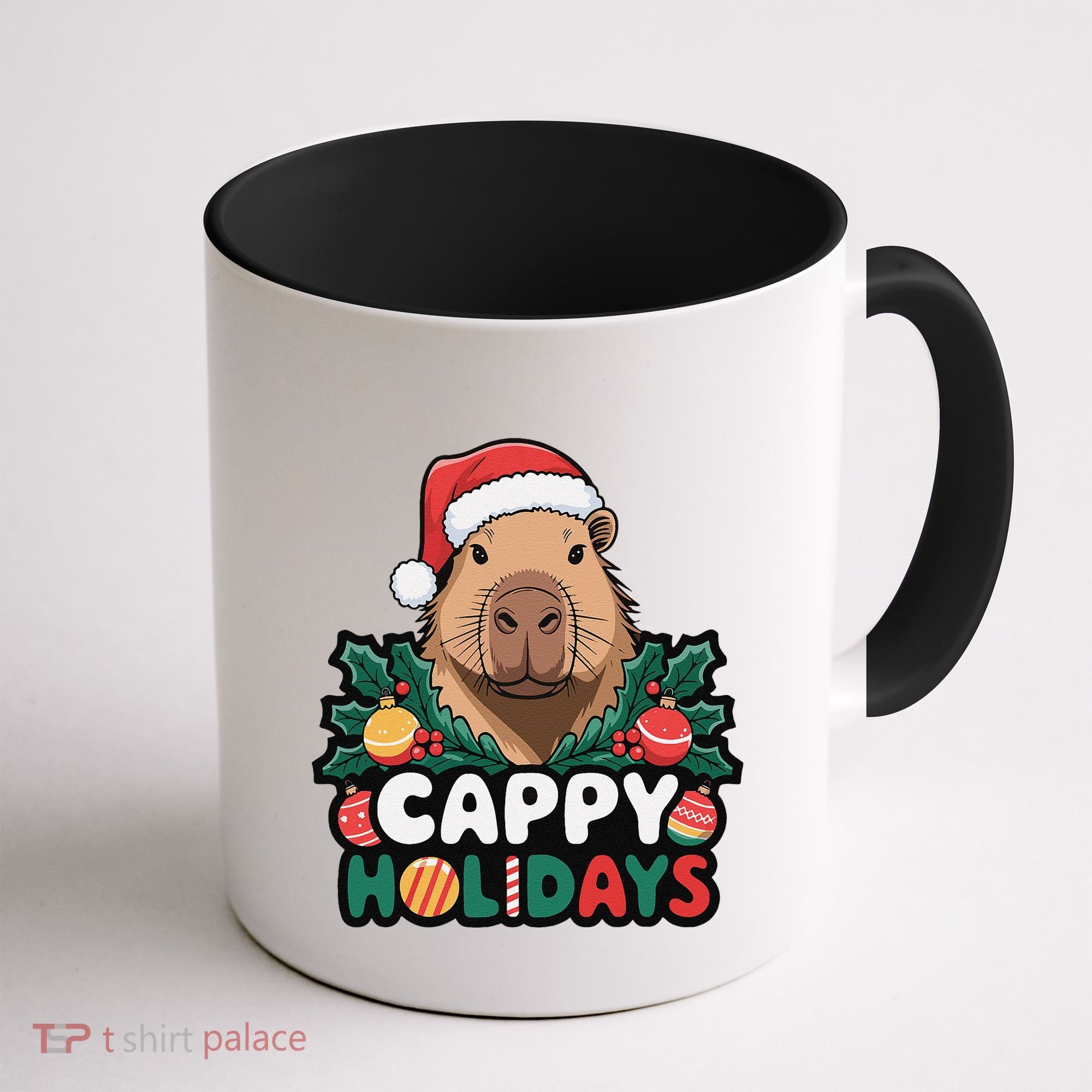 Cappy Holidays Capybara Christmas Coffee Mug