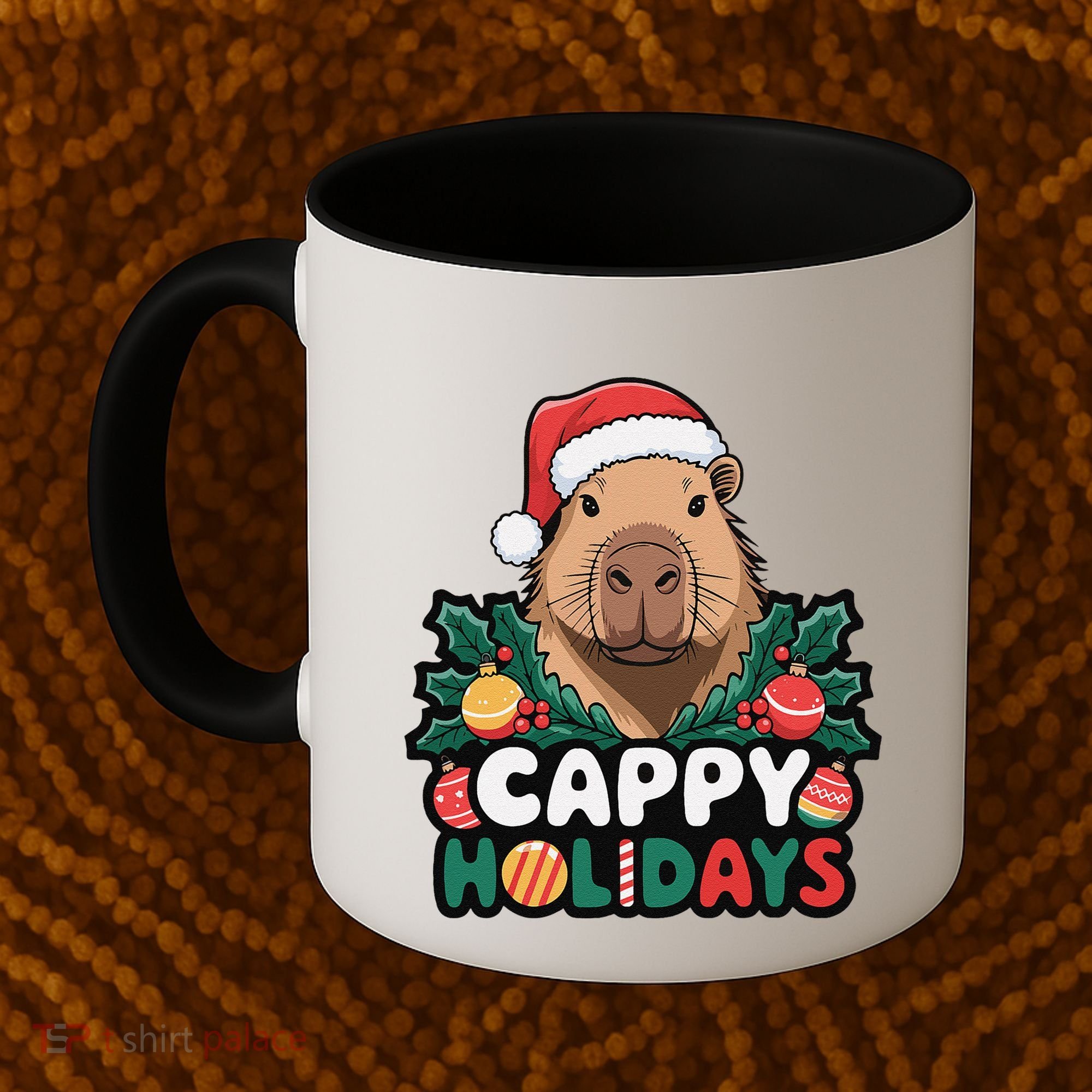 Cappy Holidays Capybara Christmas Coffee Mug