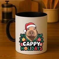 Cappy Holidays Capybara Christmas Coffee Mug thumb 4