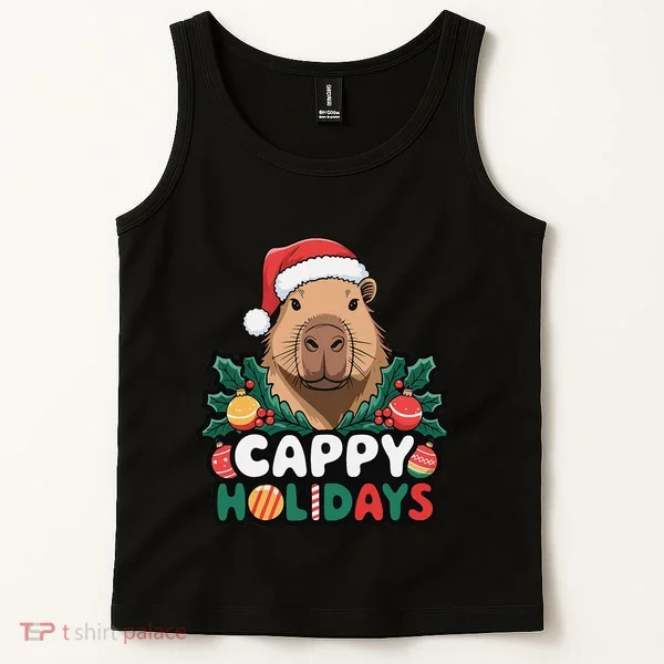 Cappy Holidays Capybara Christmas Tank Top