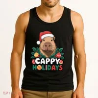 Cappy Holidays Capybara Christmas Tank Top thumb 3