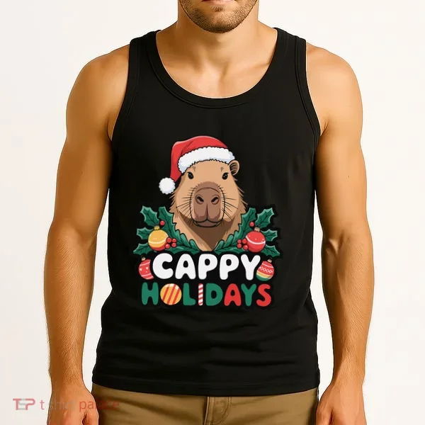 Cappy Holidays Capybara Christmas Tank Top