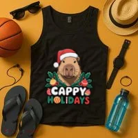 Cappy Holidays Capybara Christmas Tank Top thumb 4