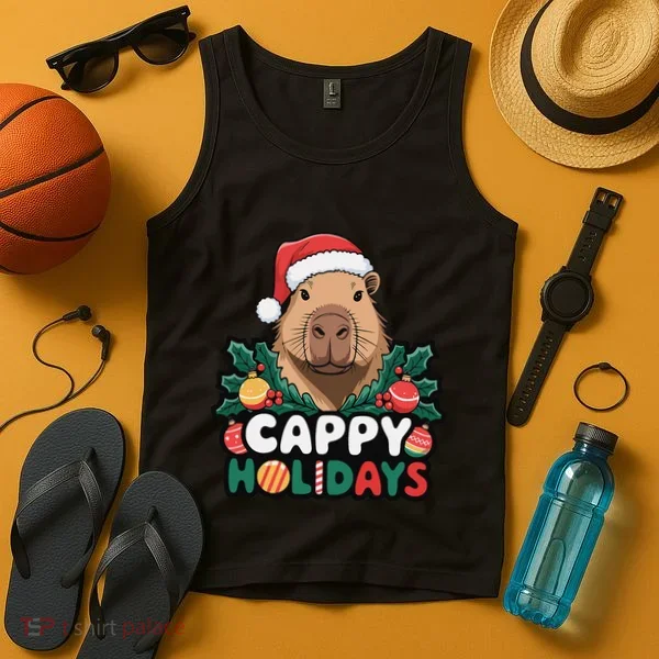 Cappy Holidays Capybara Christmas Tank Top