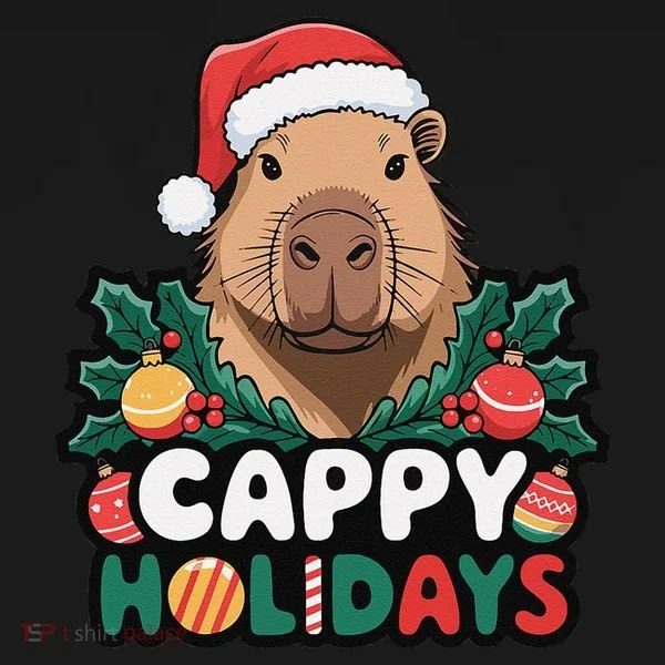 Cappy Holidays Capybara Christmas Tank Top