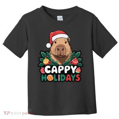 Cappy Holidays Capybara Christmas Toddler T-Shirt