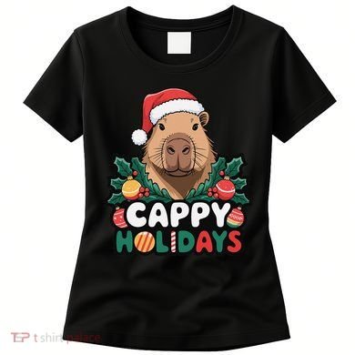 Cappy Holidays Capybara Christmas Women's T-Shirt