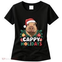 Cappy Holidays Capybara Christmas Women's T-Shirt thumb 0