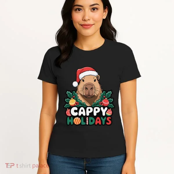 Cappy Holidays Capybara Christmas Women's T-Shirt