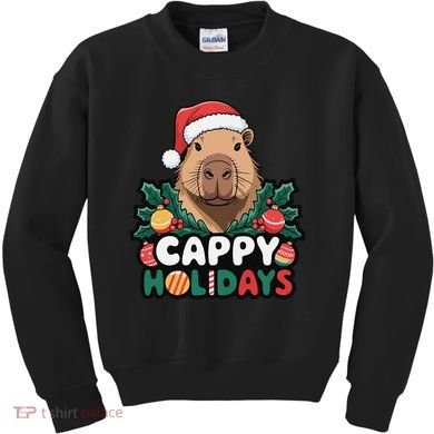 Cappy Holidays Capybara Christmas Kids Sweatshirt