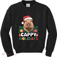 Cappy Holidays Capybara Christmas Kids Sweatshirt thumb 0