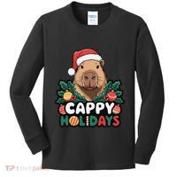 Cappy Holidays Capybara Christmas Kids Long Sleeve Shirt thumb 0