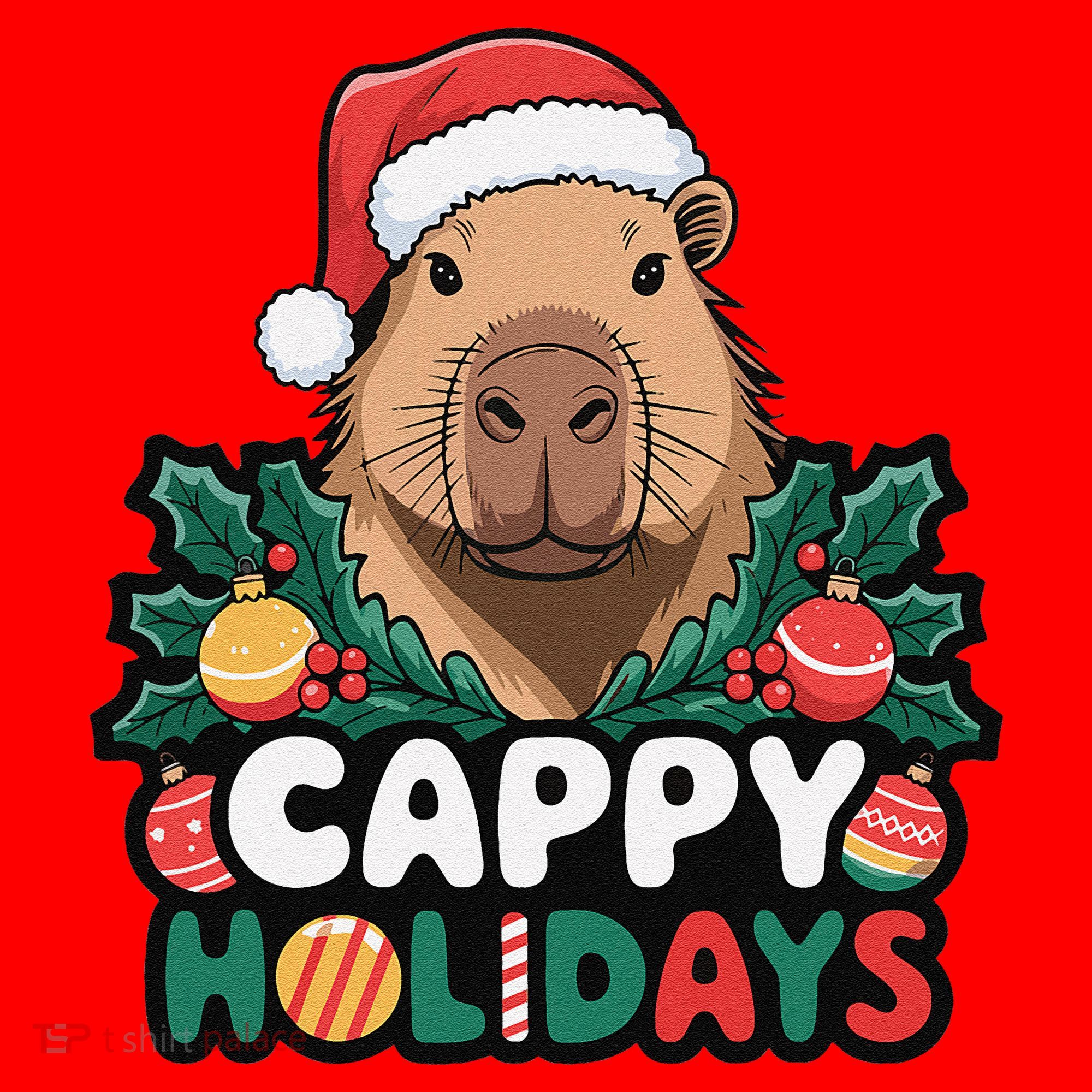Cappy Holidays Capybara Christmas Santa Hat