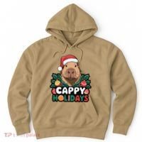 Cappy Holidays Capybara Christmas Hoodie thumb 0
