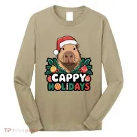 Cappy Holidays Capybara Christmas Long Sleeve Shirt thumb 0