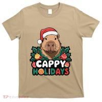Cappy Holidays Capybara Christmas T-Shirt thumb 0