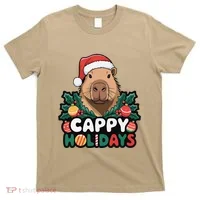 Cappy Holidays Capybara Christmas T-Shirt thumb 0