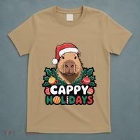 Cappy Holidays Capybara Christmas T-Shirt thumb 5