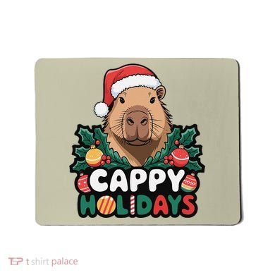 Cappy Holidays Capybara Christmas Mousepad