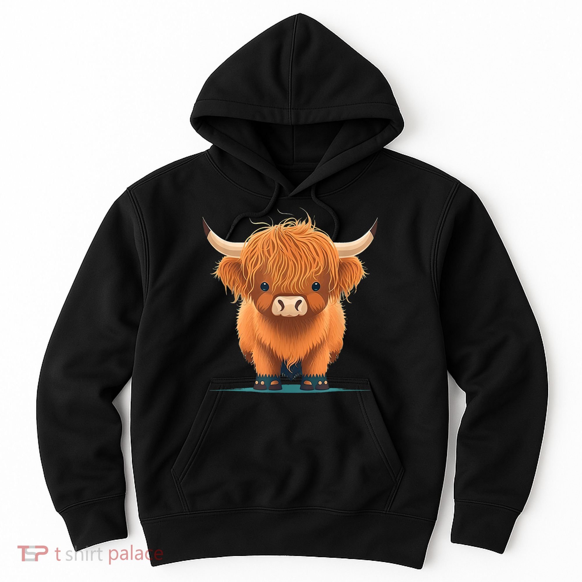 Cute Highland Cattle Cow Funny Highland Cow Hoodie