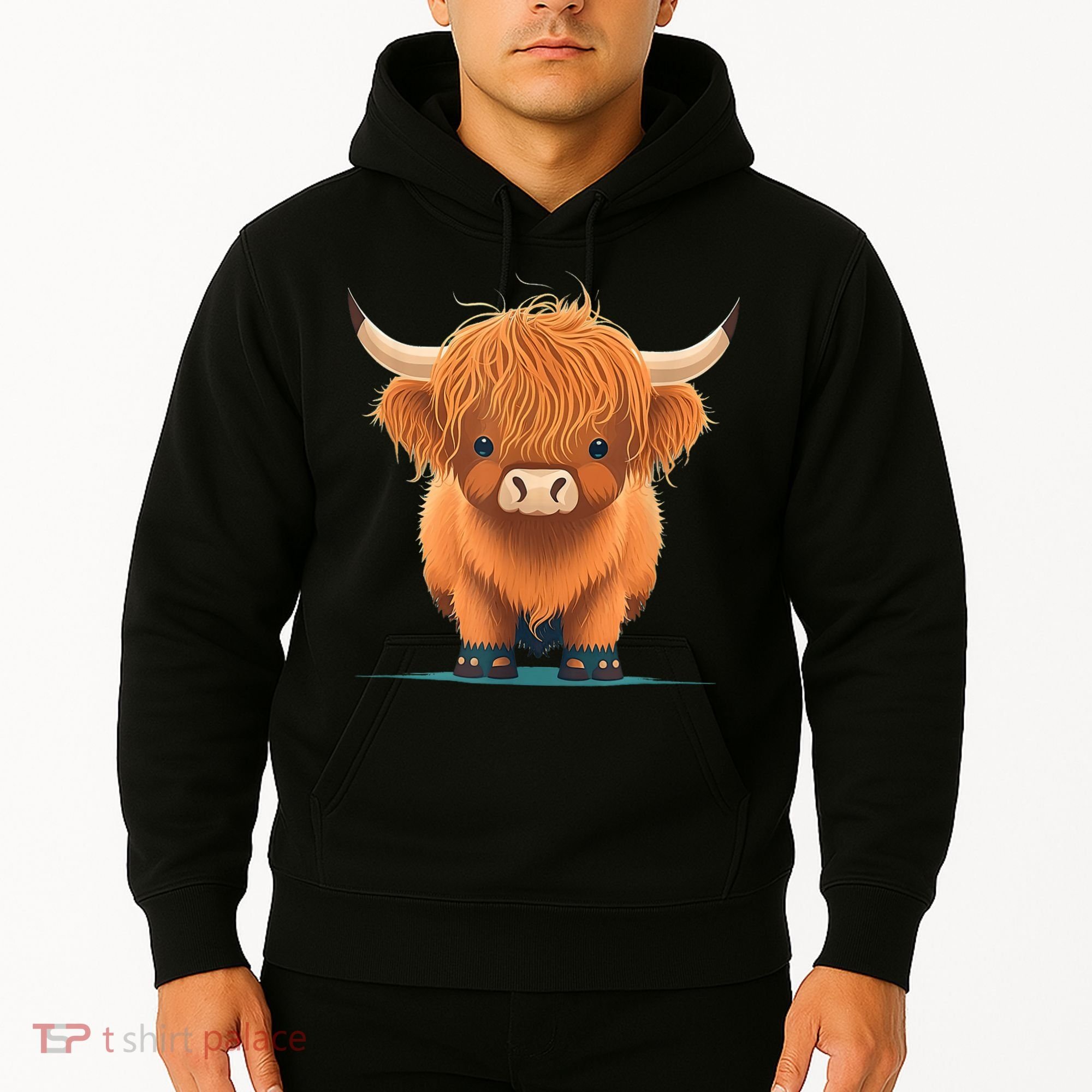 Cute Highland Cattle Cow Funny Highland Cow Hoodie
