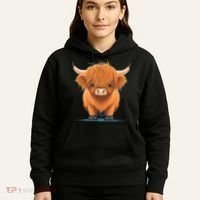 Cute Highland Cattle Cow Funny Highland Cow Hoodie thumb 5