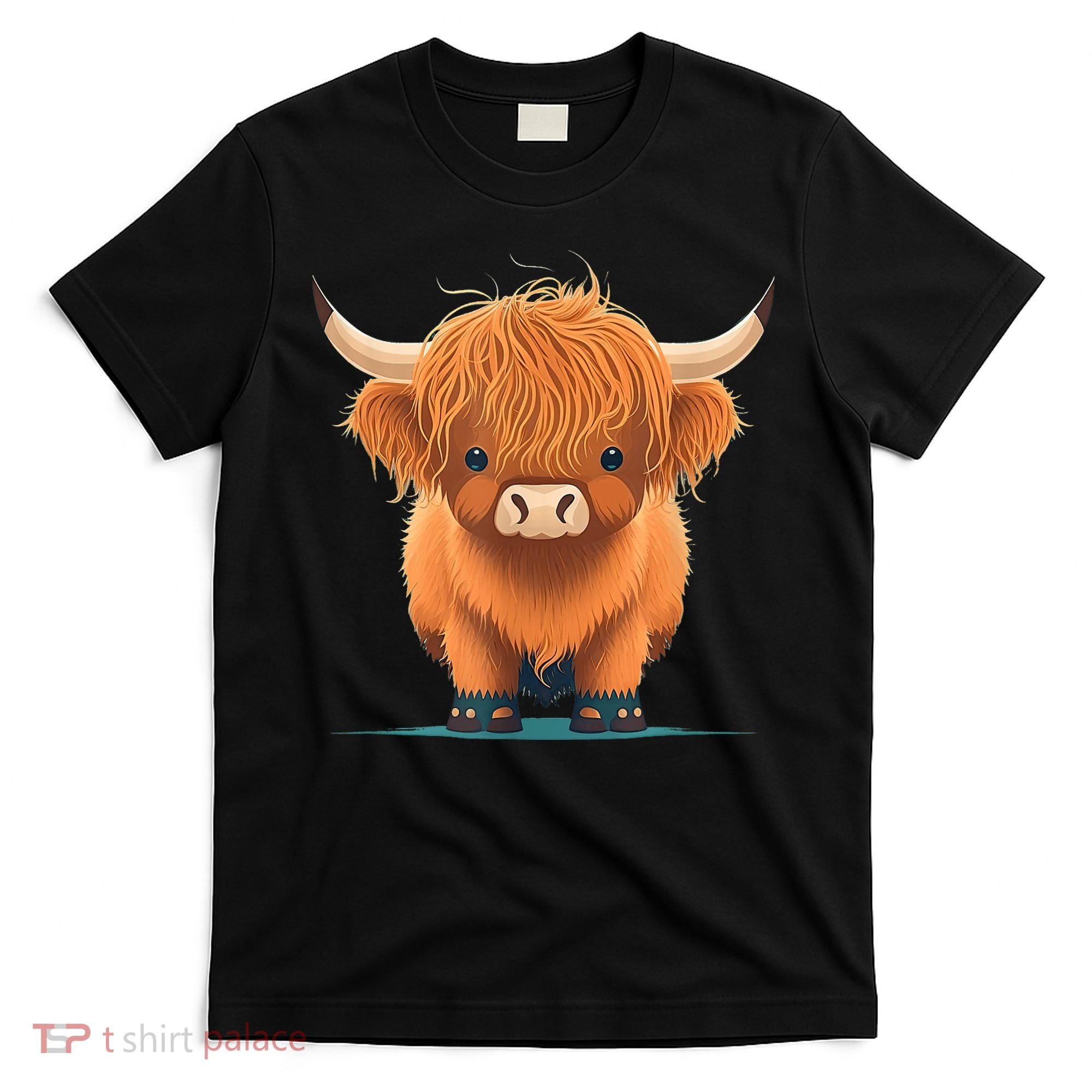 Cute Highland Cattle Cow Funny Highland Cow T-Shirt