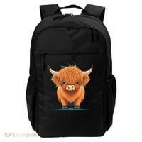 Cute Highland Cattle Cow Funny Highland Cow Backpack thumb 0