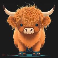 Cute Highland Cattle Cow Funny Highland Cow Women's Hoodie thumb 2