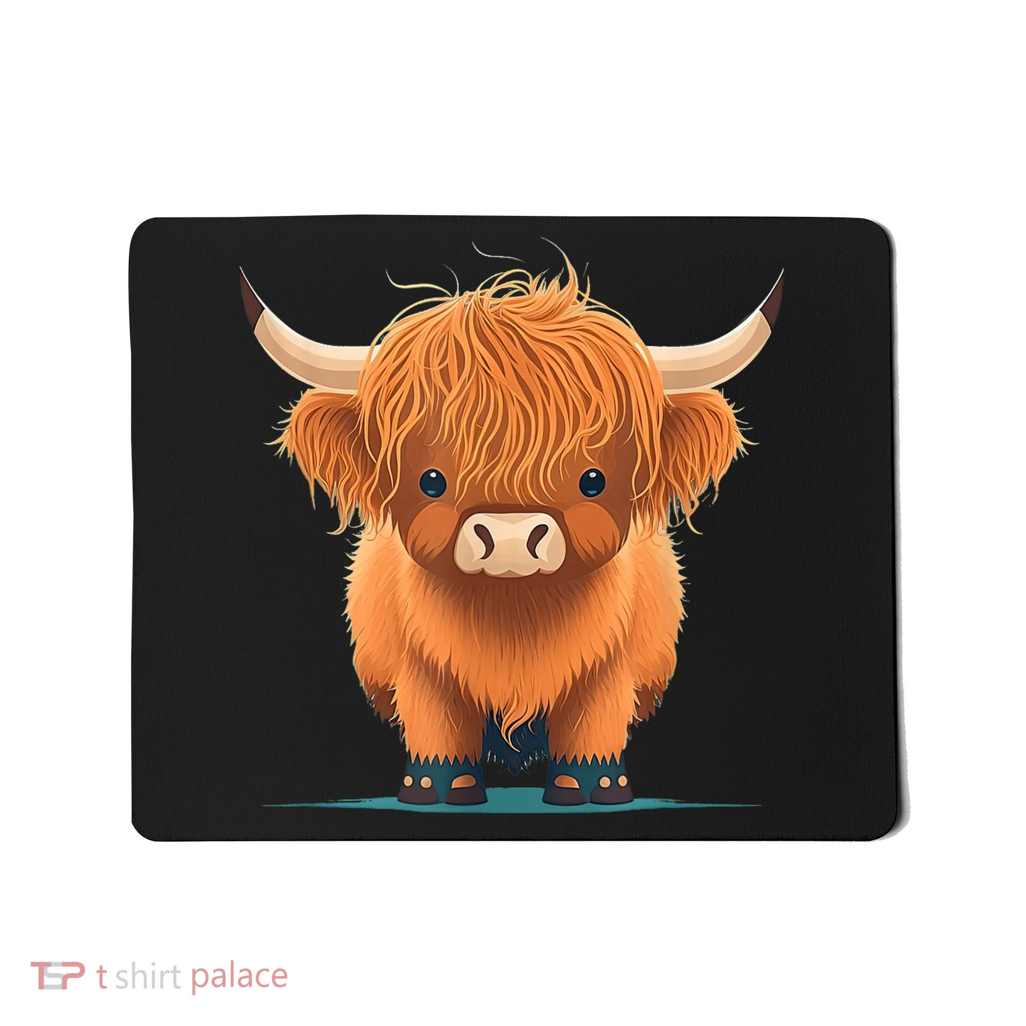 Cute Highland Cattle Cow Funny Highland Cow Mousepad