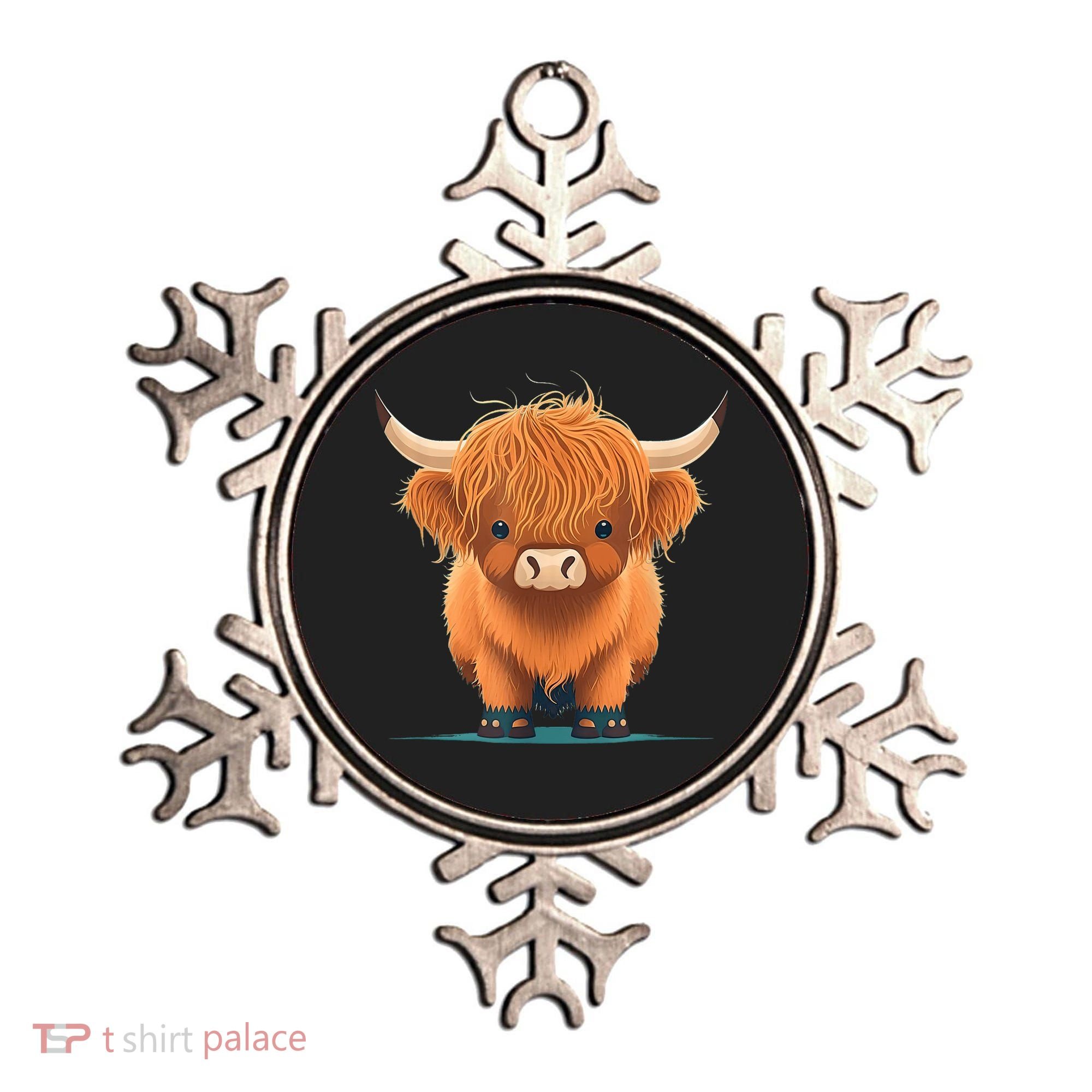 Cute Highland Cattle Cow Funny Highland Cow Ornament