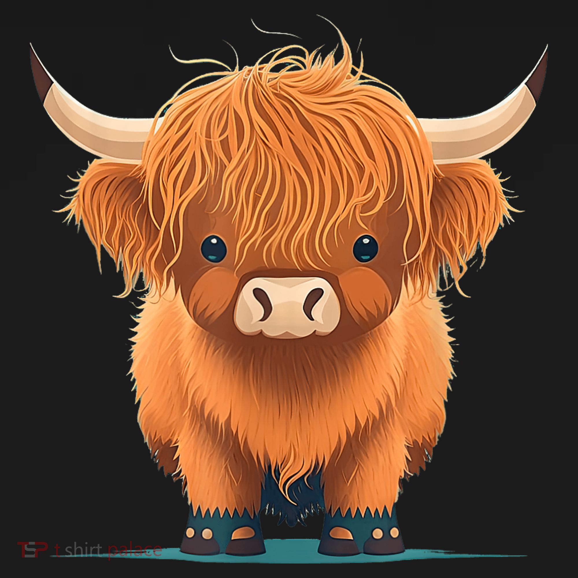 Cute Highland Cattle Cow Funny Highland Cow Women's Tank Top