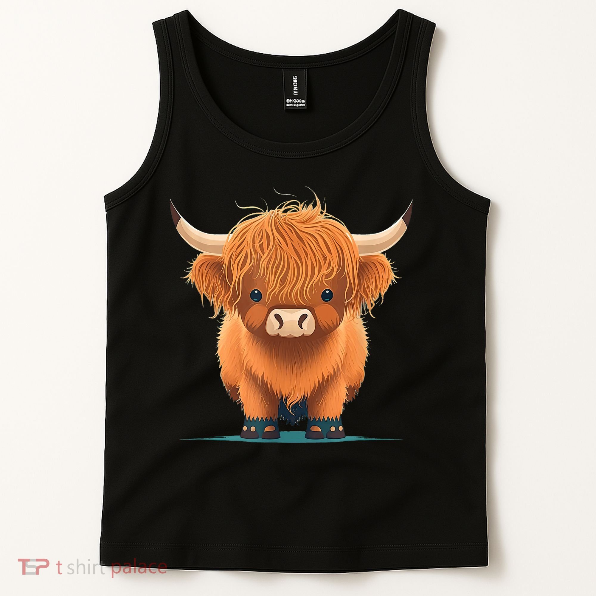 Cute Highland Cattle Cow Funny Highland Cow Tank Top