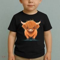 Cute Highland Cattle Cow Funny Highland Cow Toddler T-Shirt thumb 2