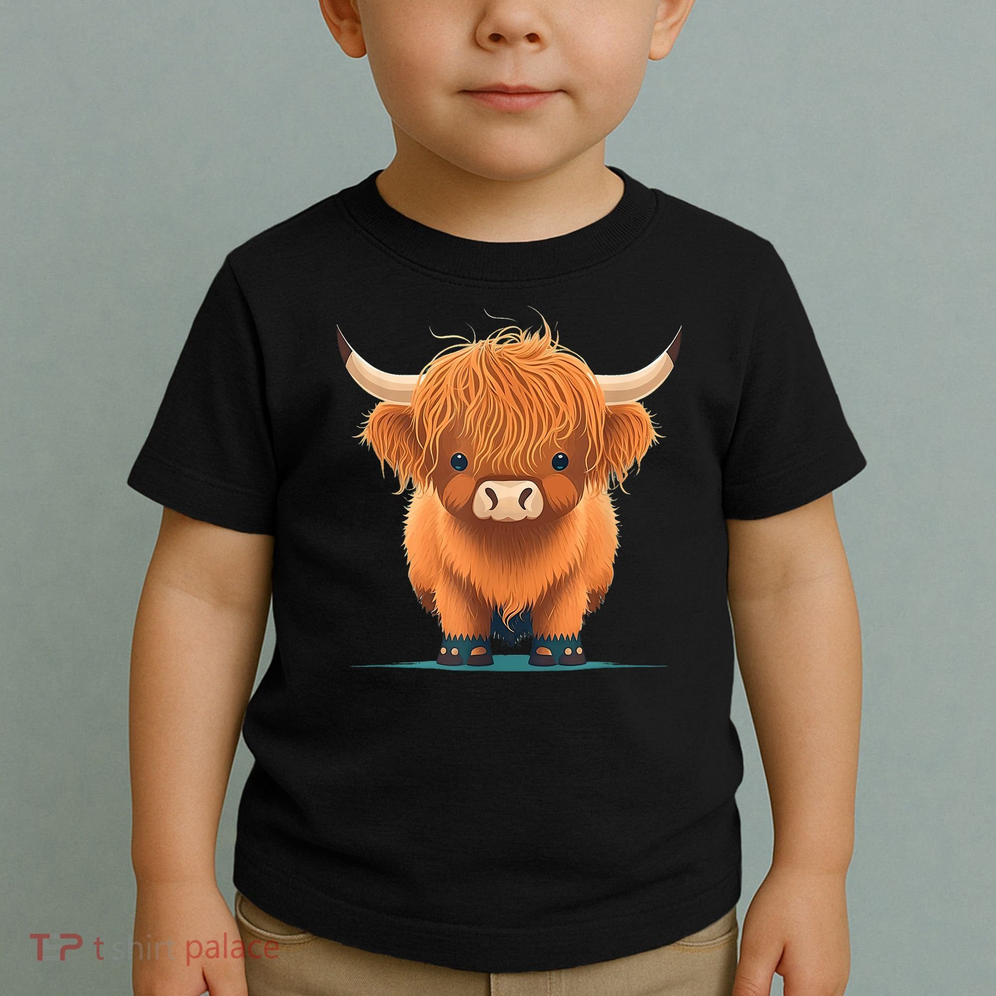 Cute Highland Cattle Cow Funny Highland Cow Toddler T-Shirt
