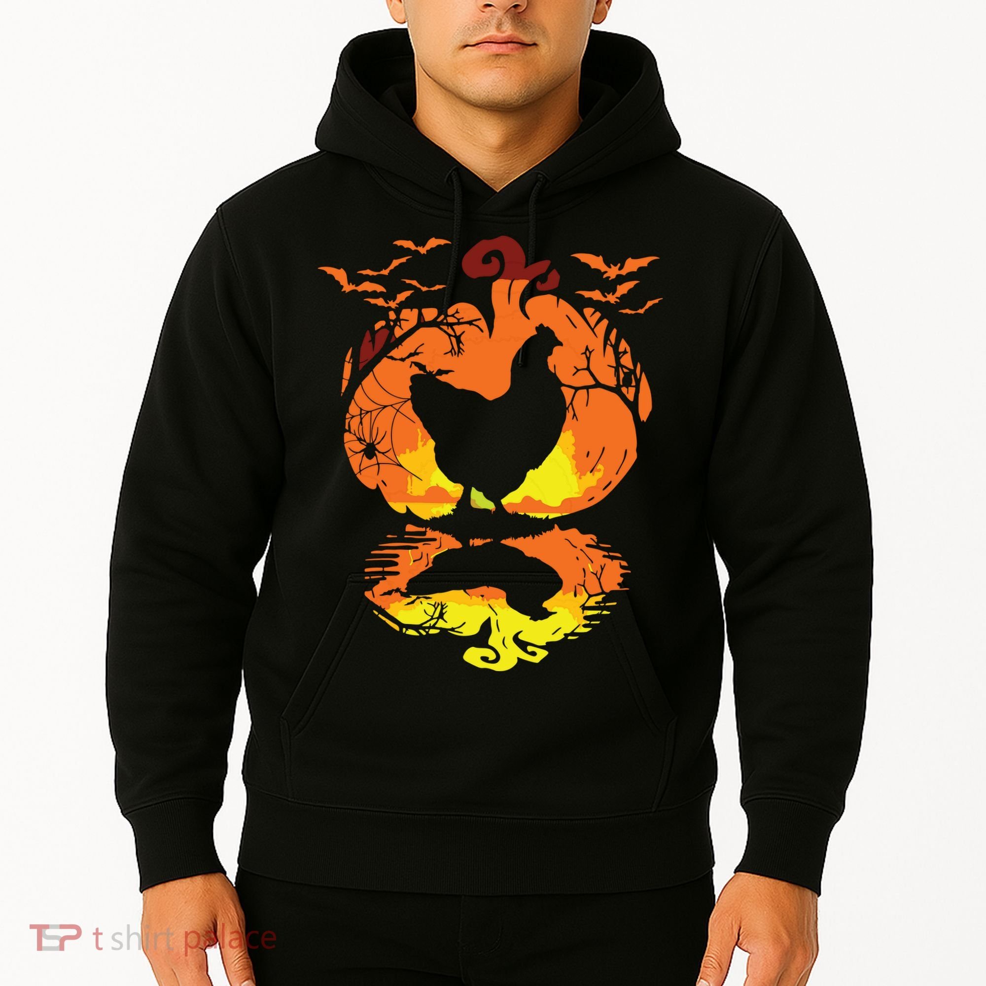Chicken Halloween Costume Pumpkin Chicken Lovers Fall Season Hoodie